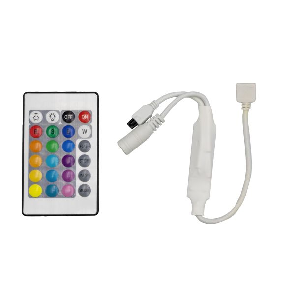 Контролер PROLUM RGB; з пультом 24 кнопки IR; Mini; BLUETOOTH; TUYA; 6A; Series: HomeLink