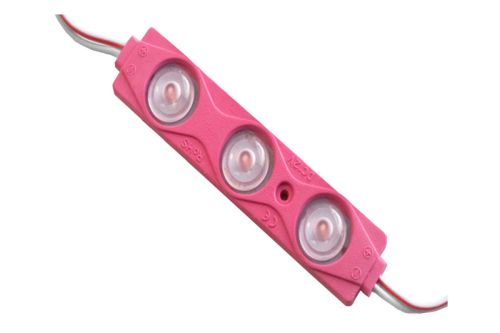 Лед модуль (кластер) 12В 2835-3Led-P 1,5Вт Рожевий IP65 82мм