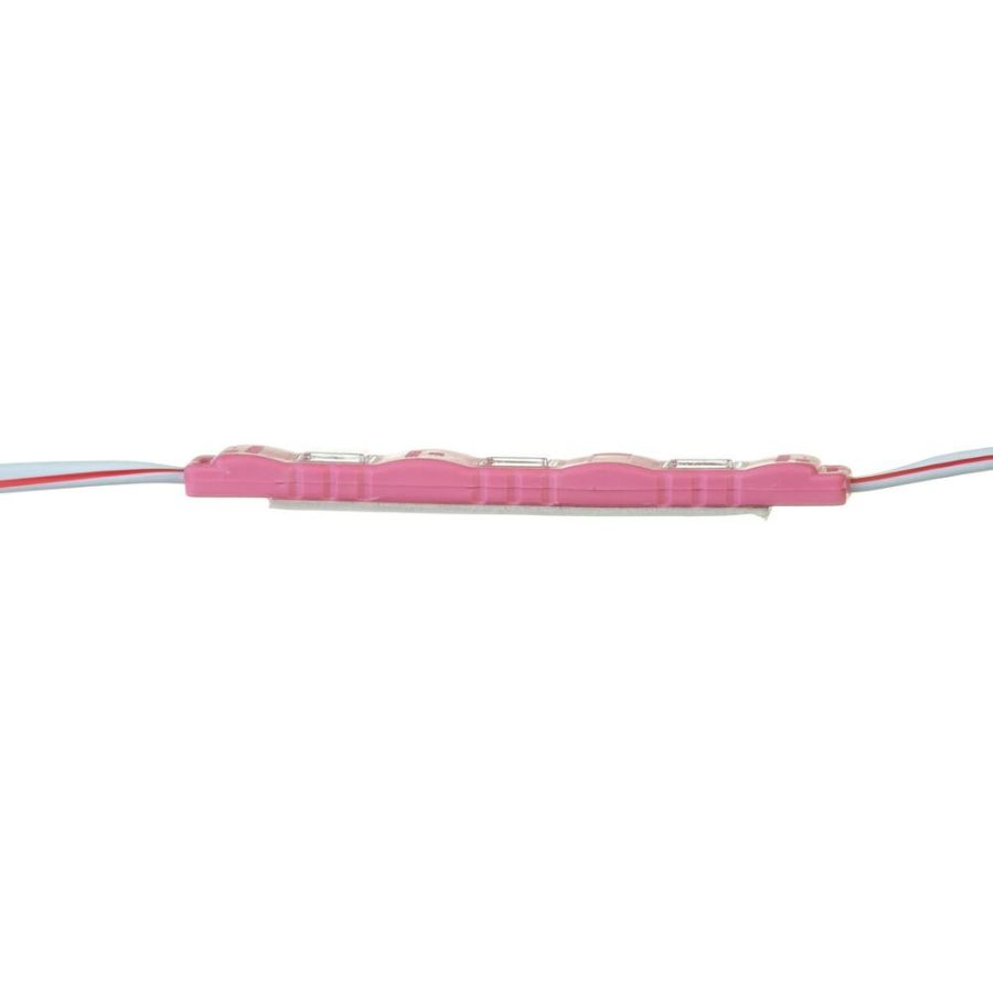 Лед модуль (кластер) 12В MTK-5730-3Led-P 1Вт Plastic Рожевий IP67 75мм