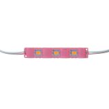 Лед модуль (кластер) 12В MTK-5730-3Led-P 1Вт Plastic Рожевий IP67 75мм
