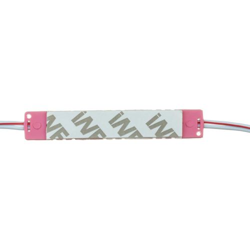 Лед модуль (кластер) 12В MTK-5730-3Led-P 1Вт Plastic Рожевий IP67 75мм