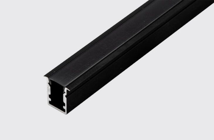 Светодиодный профиль врезной 9.6х23.3мм ALP PXG-103A BL C16 Черный по 3м