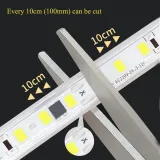 Світлодіодна LED стрічка PROLUM™ 220V; 2835\120; IP67; 9.5ММ; Series "S", Тепло-Білий (2800-3200K)