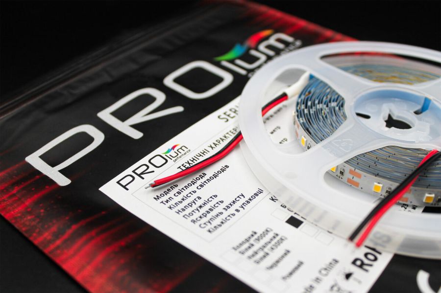 Світлодіодна LED стрічка PROLUM™ 5V; 2835\60; IP20; Series "S", Тепло-Білий (2800-3200K)