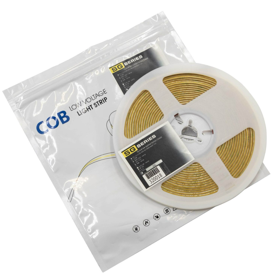 Світлодіодна LED стрічка PROLUM™ 12V; СОВ400; 3ММ; IP20; Series "SG", Білий (5500-6000К)