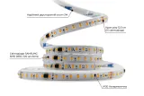 LED лента 24В 2835-120 12Вт 1300Лм SMART RUN WS2811 WW 2800К-3200К IP20