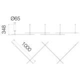 Комплект модульного освітлення SK 8878 L 4*1000 + J5 Brass (8m)