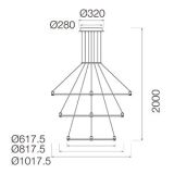 Каркас модульного освітлення SMD 8878 1000+800+600 Coffee 350W