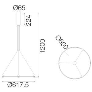 Комплект Модульная система освещения SK 8878 R 800 + E5 Brass (8m)