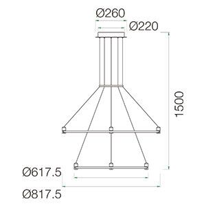 Каркас Модульная система освещения SMD 8878 800+600 Black 150W