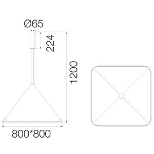 Каркас модульного освітлення SM 8878 S 800 Coffee 60W