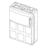 Розподільний щит під розетки IDE з отворами 12 модулів 436x310x147мм, IP65 (PCSN12PT/RR)