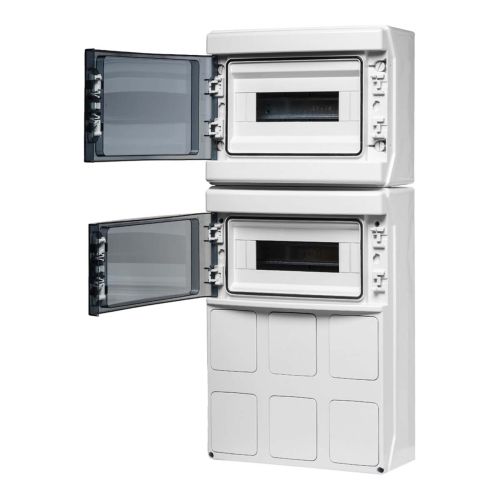 Розподільний щит під розетки IDE з отворами 24 модуля 688x310x147мм, IP65 (PCSN24PT/RR)