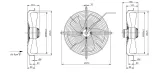 ОВН 500В Осьовий вентилятор промисловий нержавіючій