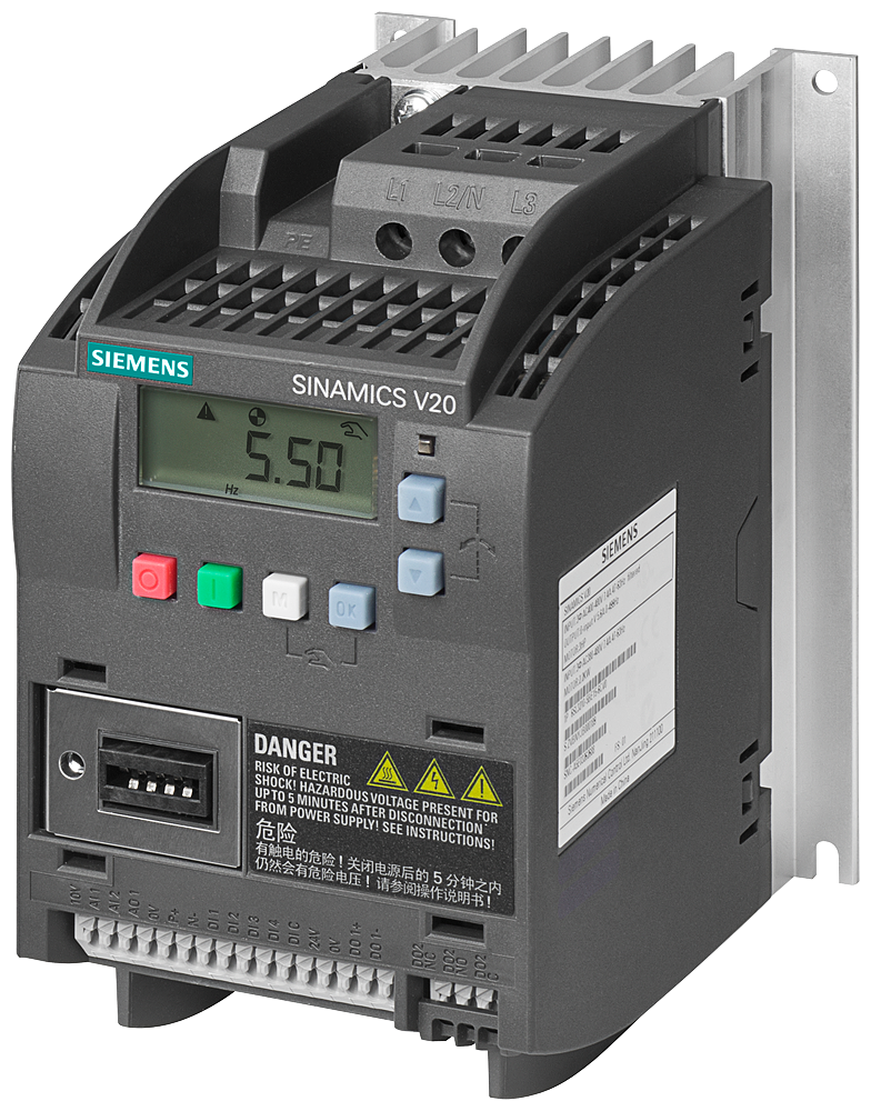 6SL3210-5BE13-7UV0  SINAMICS V20, 3AC 400V 0.37kW UN