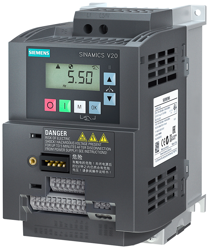 6SL3210-5BB21-1BV1  SINAMICS V20,1AC 230V 1.1kW Filt