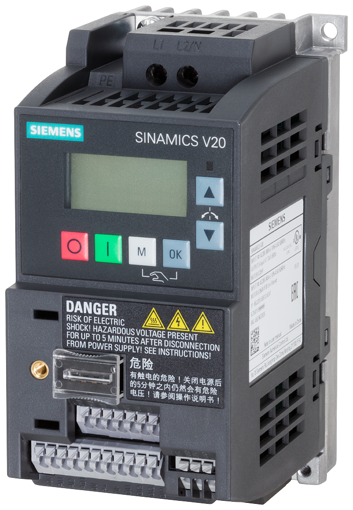 6SL3210-5BB11-2UV1  SINAMICS V20, 1AC 230V 0,12kW UN