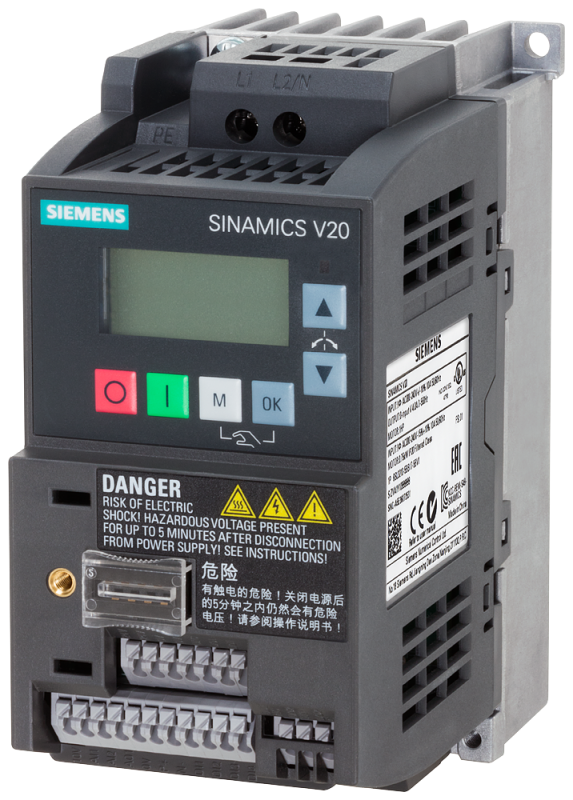 6SL3210-5BB15-5UV1  SINAMICS V20, 1AC 230V 0,55kW UN