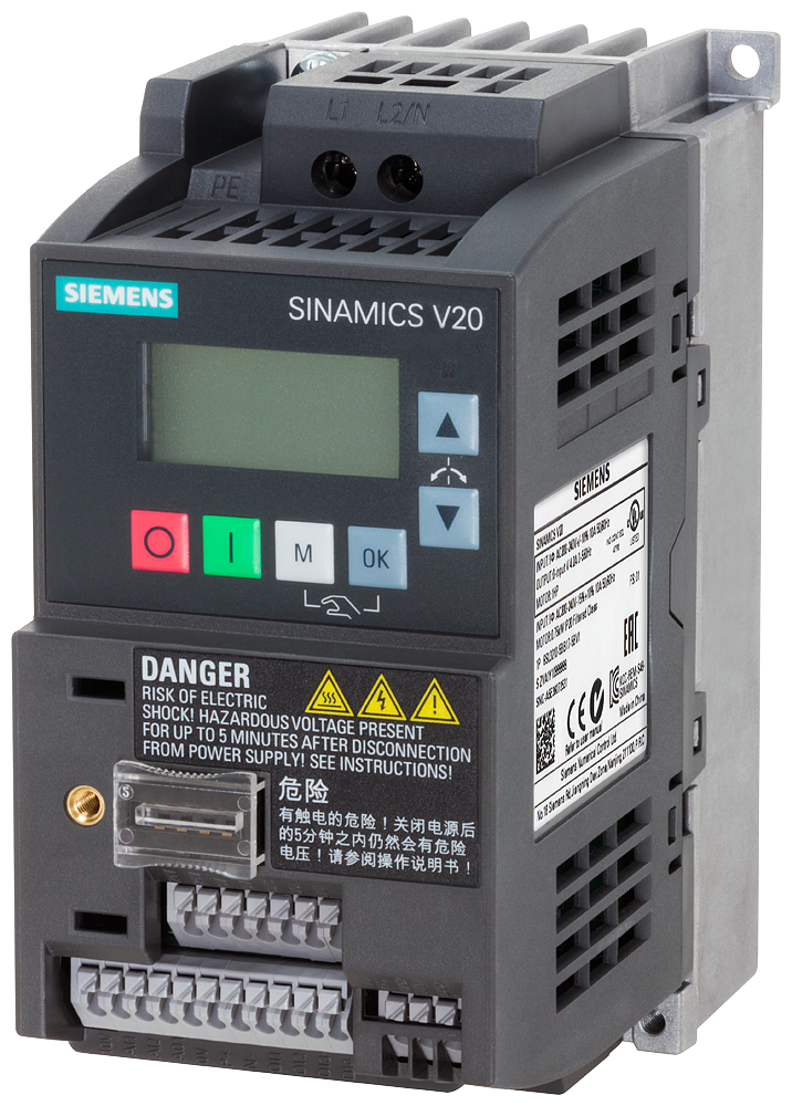 6SL3210-5BB17-5BV1  SINAMICS V20, 1AC 230V 0,75kW Fi