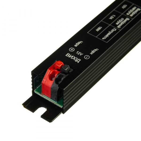 Блок живлення AVT 12В 18Вт 1,5А IP20 Slim PROF з клемами мет.