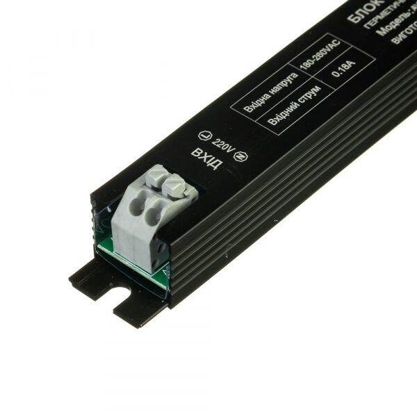 Блок живлення AVT 12В 18Вт 1,5А IP20 Slim PROF з клемами мет.