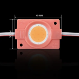 Светодиодный модуль кластер 12В BRT COB 2.4Вт PINK Розовый IP65 круглый LM-12-2.4-COB-4530-P