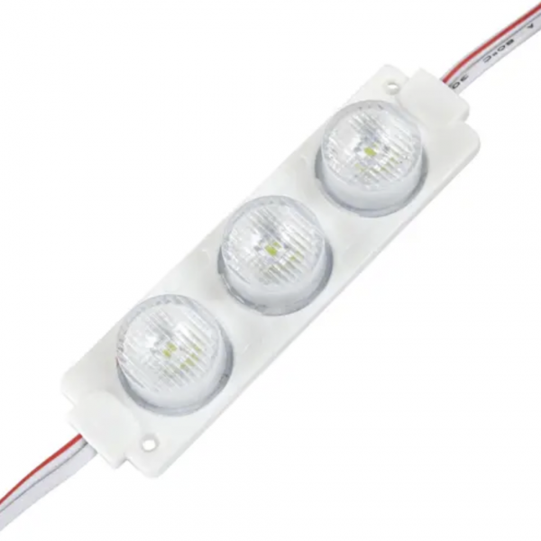 Светодиодный модуль кластер 12В BRT XG6 3030-3led W 3Вт Белый Холодный 7000K IP65 линза 3 бочки