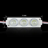 Светодиодный модуль кластер 12В BRT XG6 3030-3led W 3Вт Белый Холодный 7000K IP65 линза 3 бочки