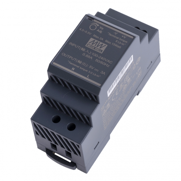 Блок живлення MEAN WELL 5В 15Вт 3A IP20 HDR-30-5 на DIN-рейку