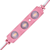 Светодиодный модуль кластер 12В BRT XG194 5630-3led W 1,5Вт PINK Розовый IP65 с линзой полусфера
