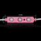 Лед модуль (кластер) 12В BRT XG194 5630-3led W 1,5Вт PINK Рожевий IP65 з лінз. напівсф.