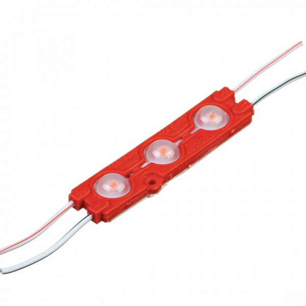 Лед модуль (кластер) 12В MTK-5730-3Led-R 1,5Вт Червоний IP67 66мм