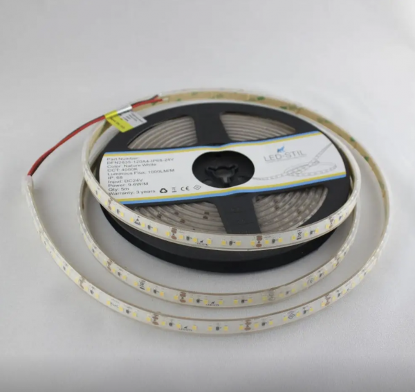 Лед стрічка led-stil DFN2835-120A4-IP68-24V 2835-120V-IP68 9,6W 850Лм 4000K CRI 80