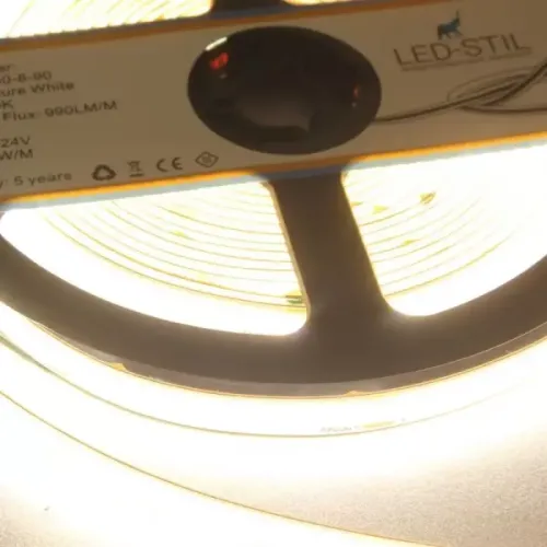 LED лента UC4-24-480-8-90 480-COB-24V-IP33 9W 900Лм 4000K CRI 90+