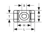 Площадка під стяжки STM 1 чорна (100шт./уп.)