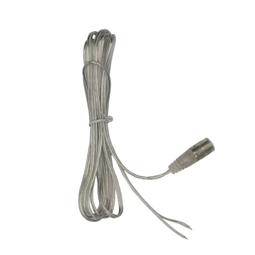 Провід PROLUM™ прозорий з роз'ємом мама (2х0.5mm; 5.5х2.1; 2М)