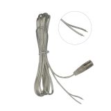 Провід PROLUM™ прозорий з роз'ємом мама (2х0.5mm; 5.5х2.1; 2М)