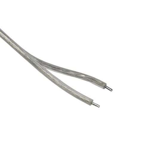Провід PROLUM™ прозорий з роз'ємом мама (2х0.5mm; 5.5х2.1; 2М)
