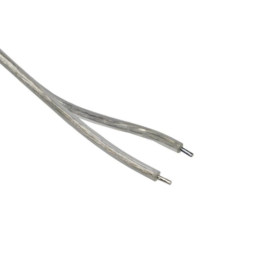 Провід PROLUM™ прозорий з роз'ємом мама (2х0.5mm; 5.5х2.1; 2М)