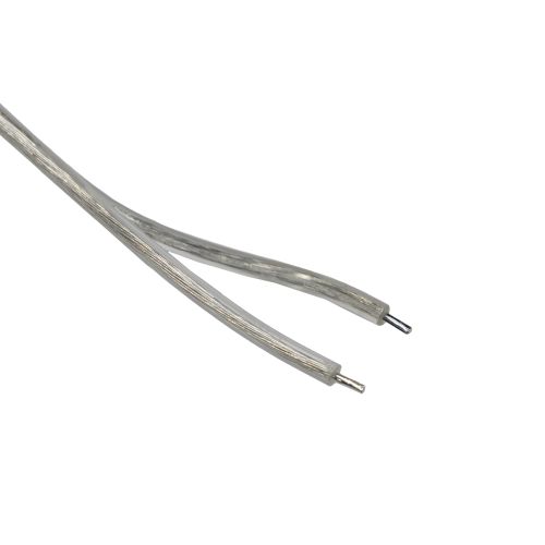 Провід PROLUM™ прозорий з роз'ємом мама (2х0.5mm;5,5х2,5;2М)