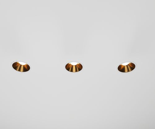 Точковий світильник пластиковий врізний PS1175 WH+BK Круглий Білий з чорним