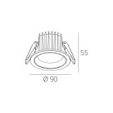 Skarlat RDL73027-3 7W WH+CHR 4000K