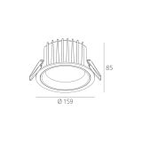 Skarlat RDL73027-6 25W WH+CHR 4000K
