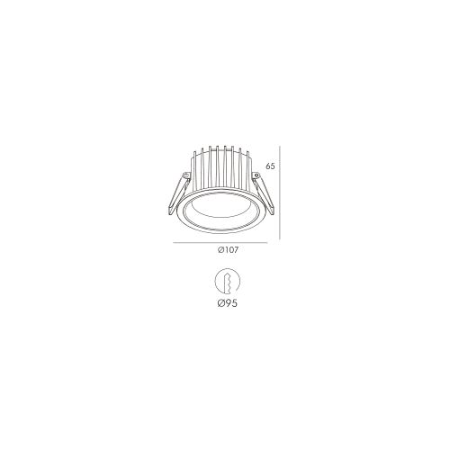 Точечный светильник Premium LUCA RDL73028-3.5 15W WH 4000K Белый