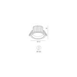 Точечный светильник Premium LUCA RDL73028-5 24W WH 4000K