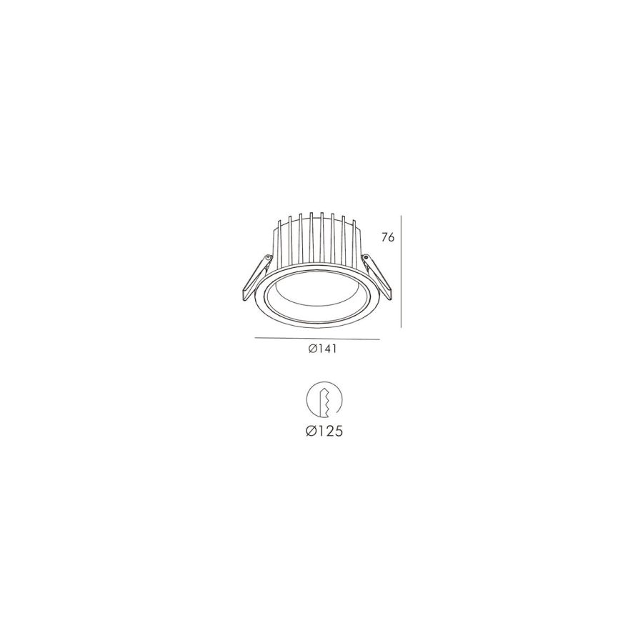 Точечный светильник Premium LUCA RDL73028-5 24W WH 4000K