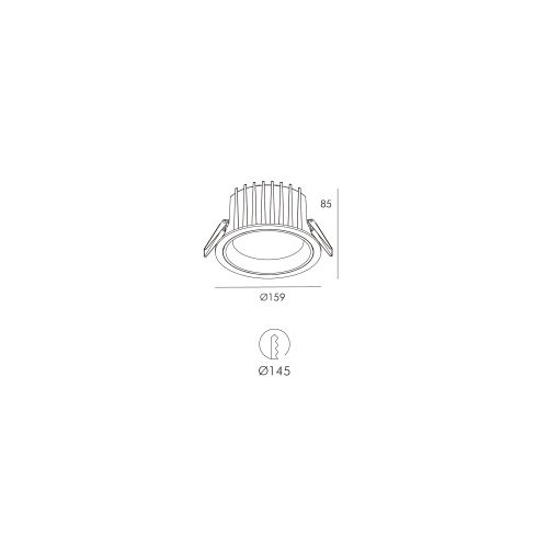 Точечный светильник Premium LUCA RDL73028-6 28W BK 4000K