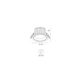 Точечный светильник Premium LUCA RDL73028-6 28W WH 4000K
