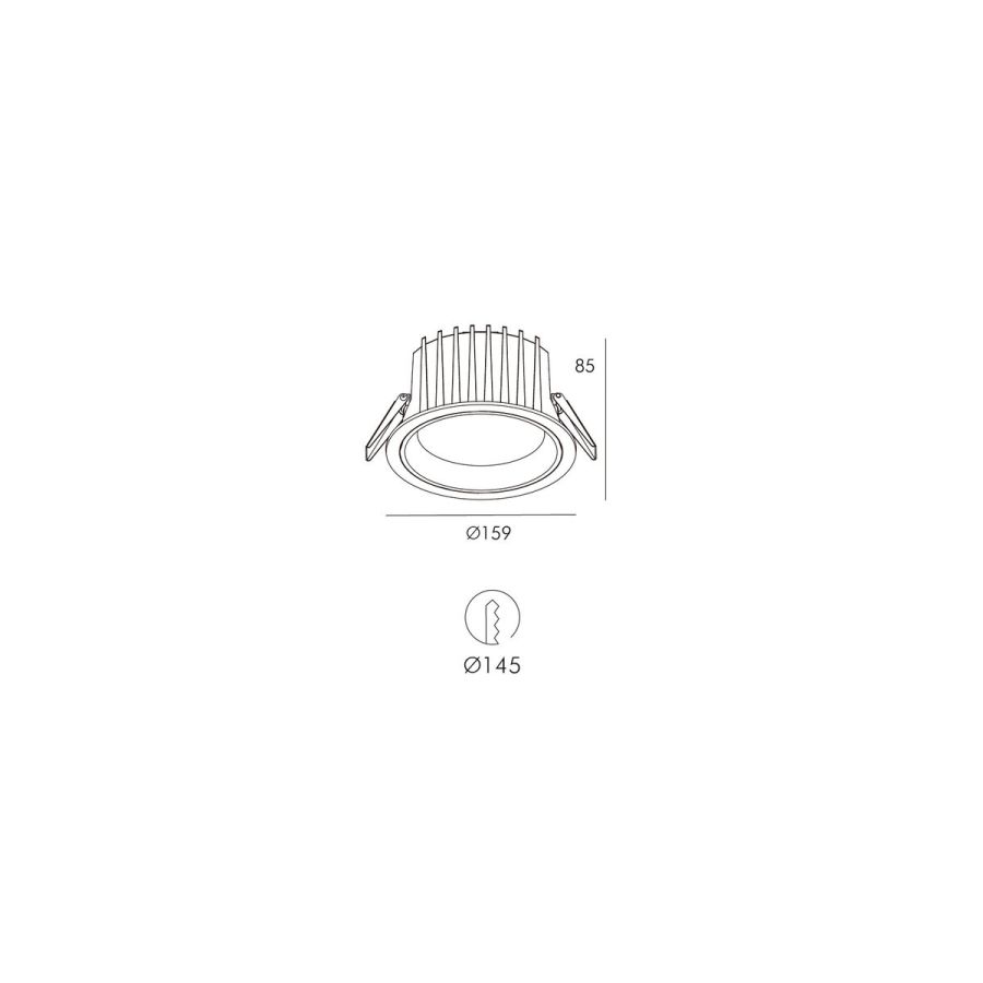 Точечный светильник Premium LUCA RDL73028-6 28W WH 4000K