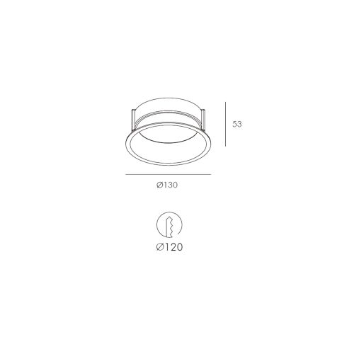 Skarlat RDL73032 10W BK 3000K
